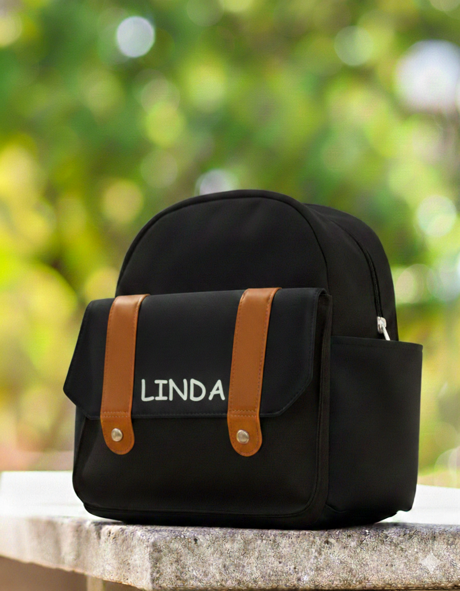 Mochila Escolar Primeira Infância Em Lona De Algodão Colorida