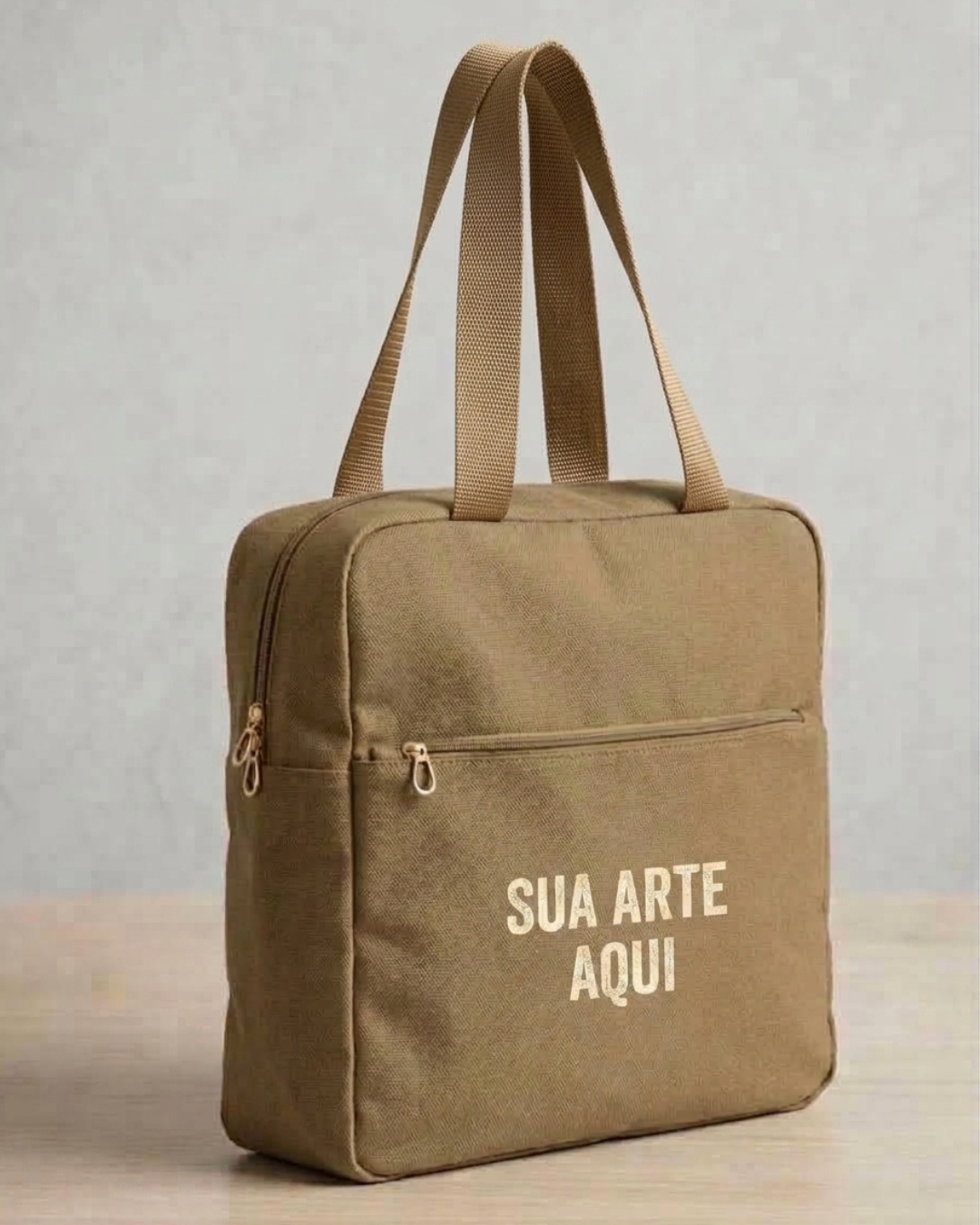 Bolsa Tote Condicional Minimalista Média Personalizada em Lona