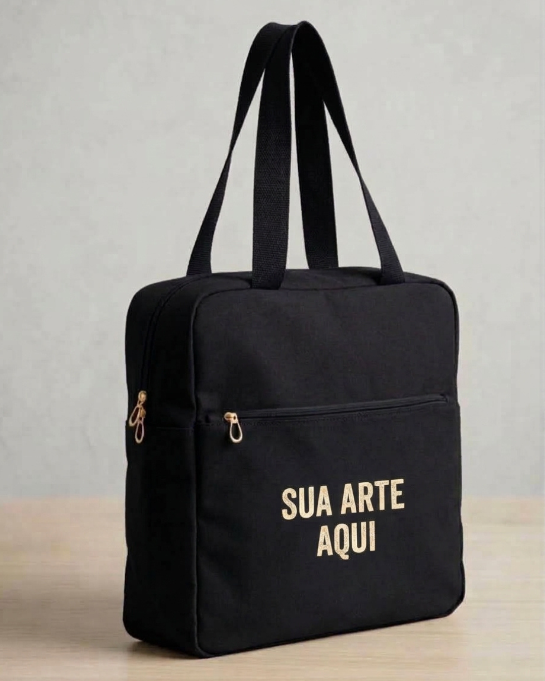 Bolsa Tote Condicional Minimalista Média Personalizada em Lona