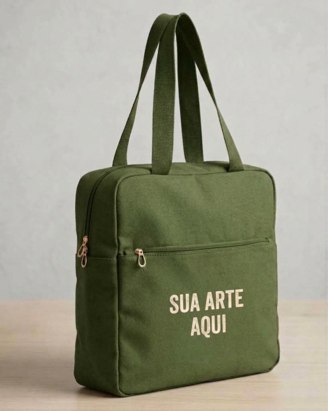 Bolsa Tote Condicional Minimalista Média Personalizada em Lona