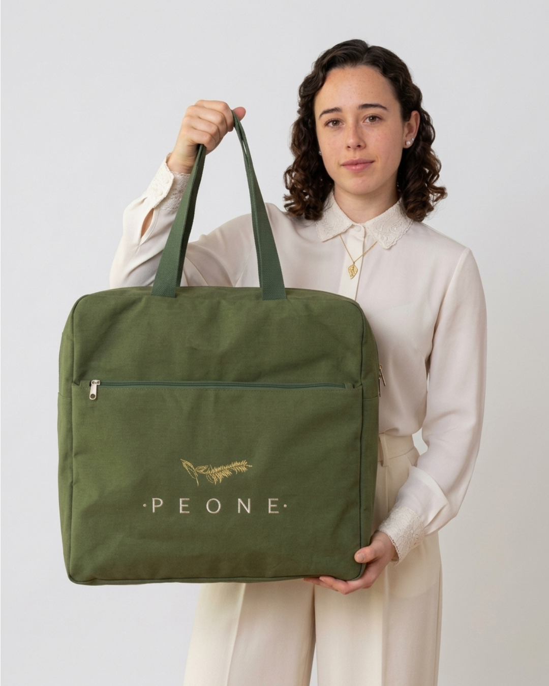 Bolsa Tote Condicional Minimalista Média Personalizada em Lona