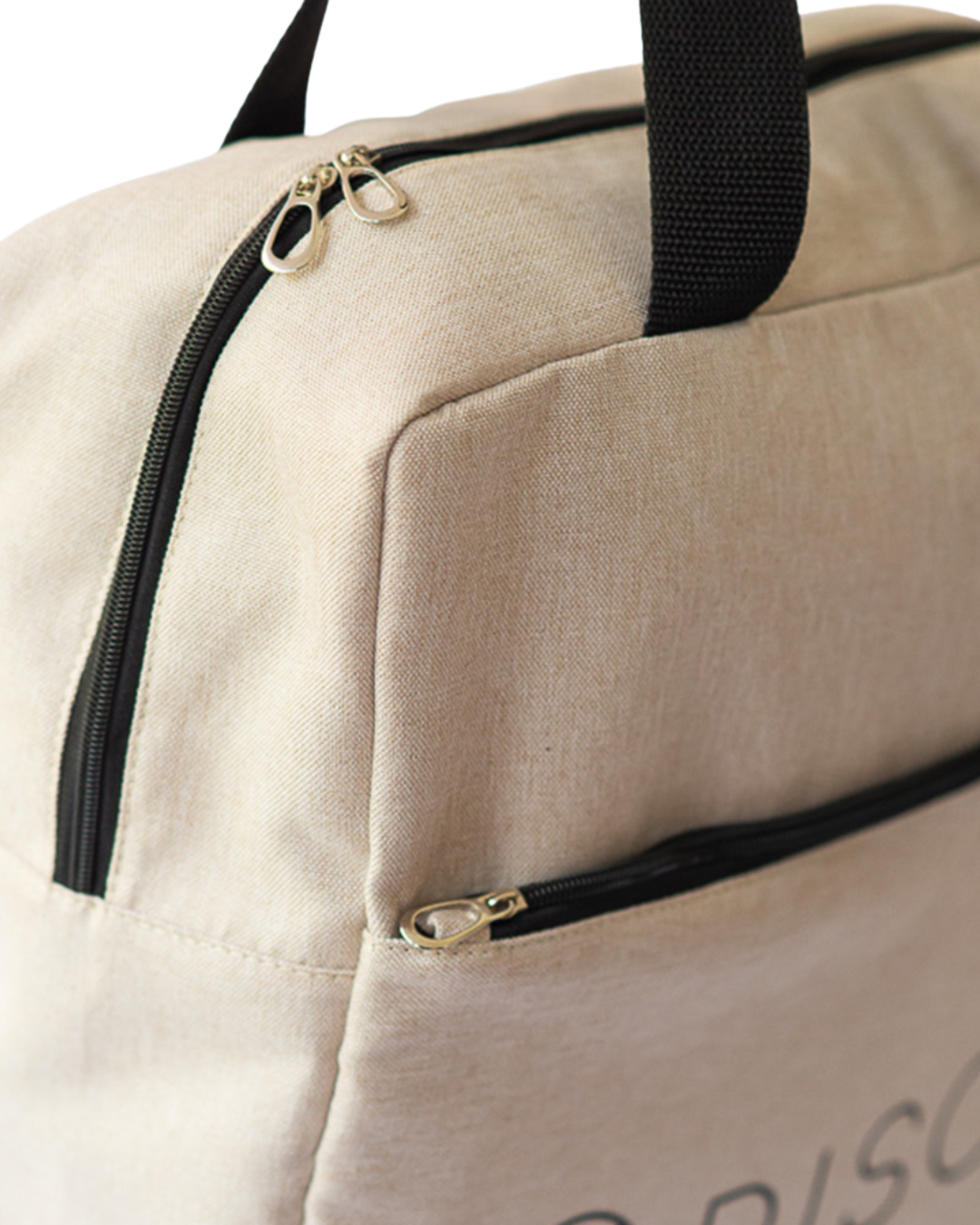 Bolsa Condicional Média Personalizada Em Linho Marfim