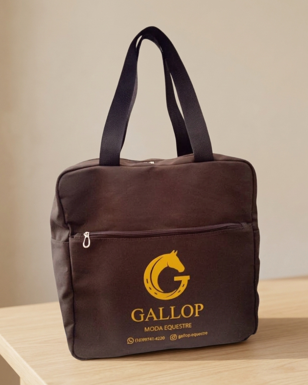 Bolsa Tote Condicional Minimalista Média Personalizada em Lona