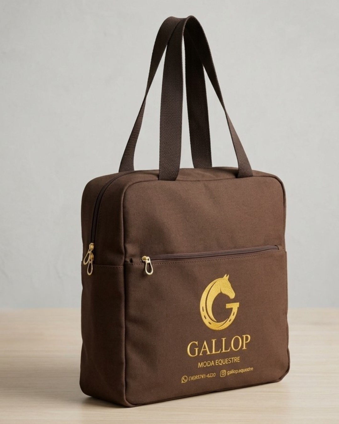 Bolsa Tote Condicional Minimalista Média Personalizada em Lona