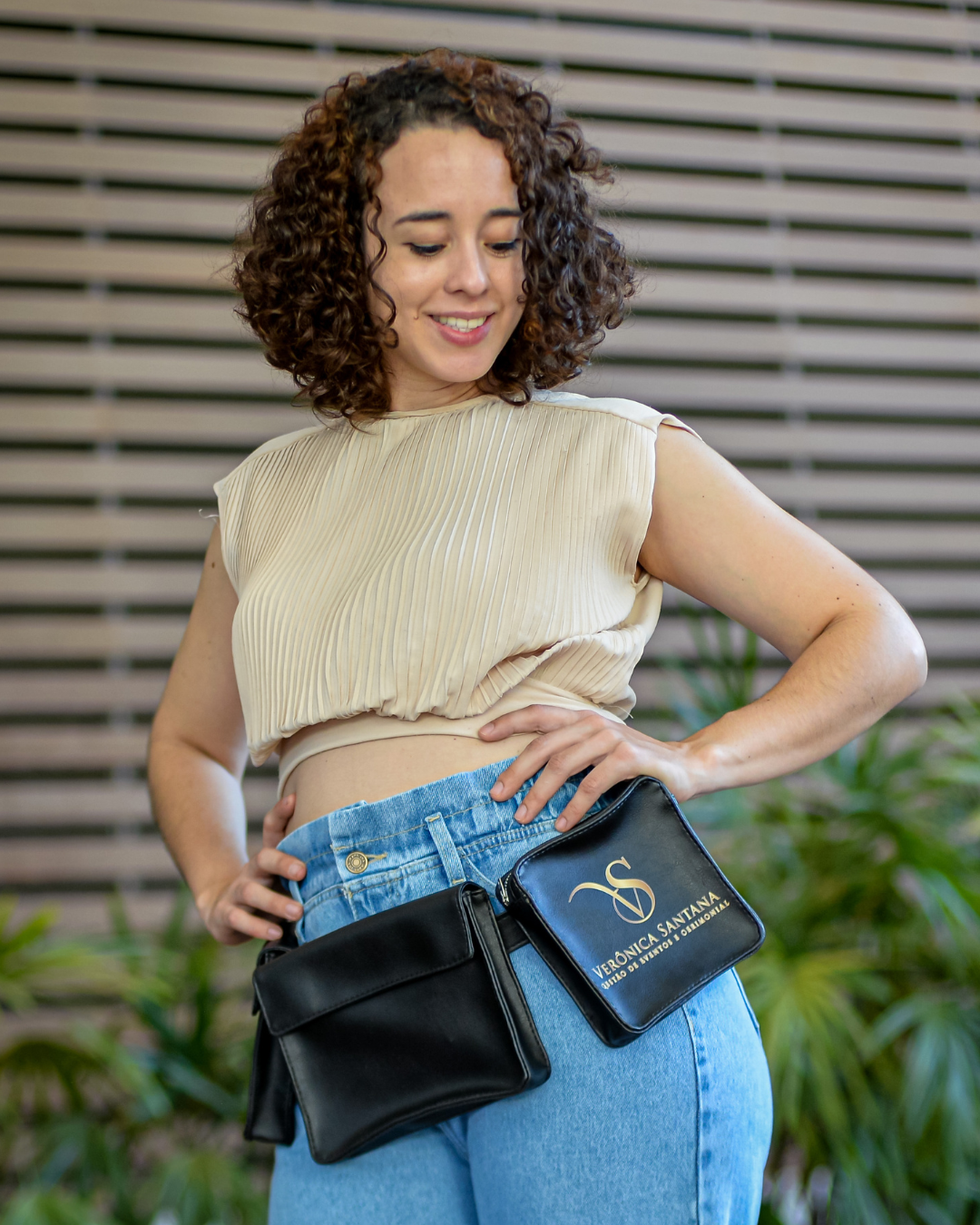 Pochete Cartucheira Cerimonialista Clean Personalizada 3 Compartimentos