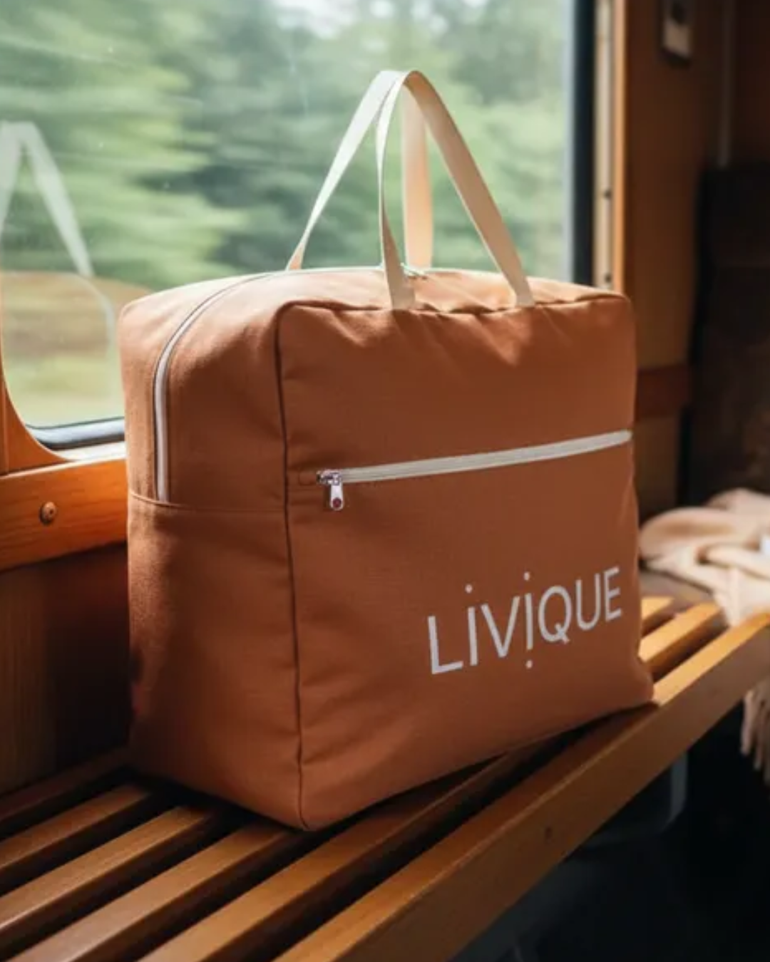 Bolsa Condicional Grande Personalizada Em Linho Laranja