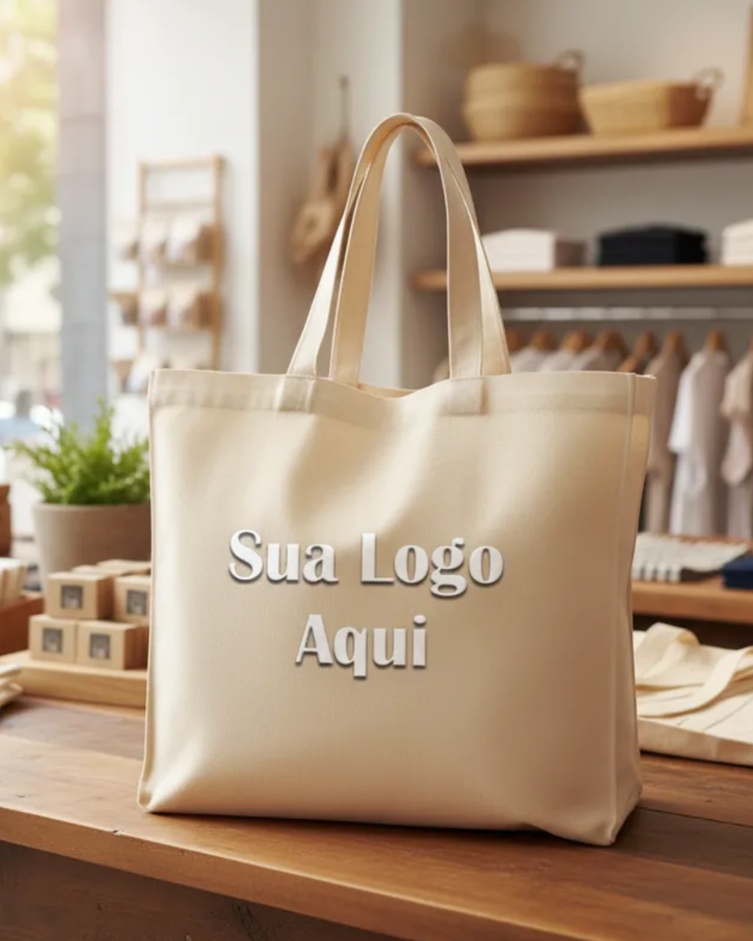 Shopbag Ecobag Frente de Loja Pequena Personalizada Sem Zíper