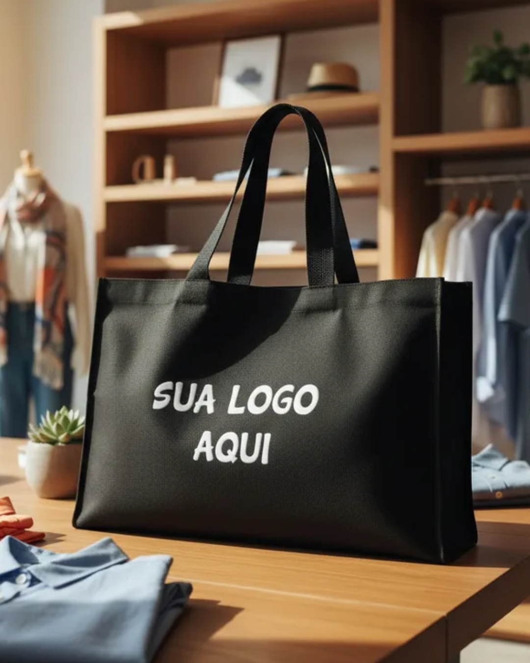 Shopbag Ecobag Frente de Loja Grande Personalizada Sem Zíper