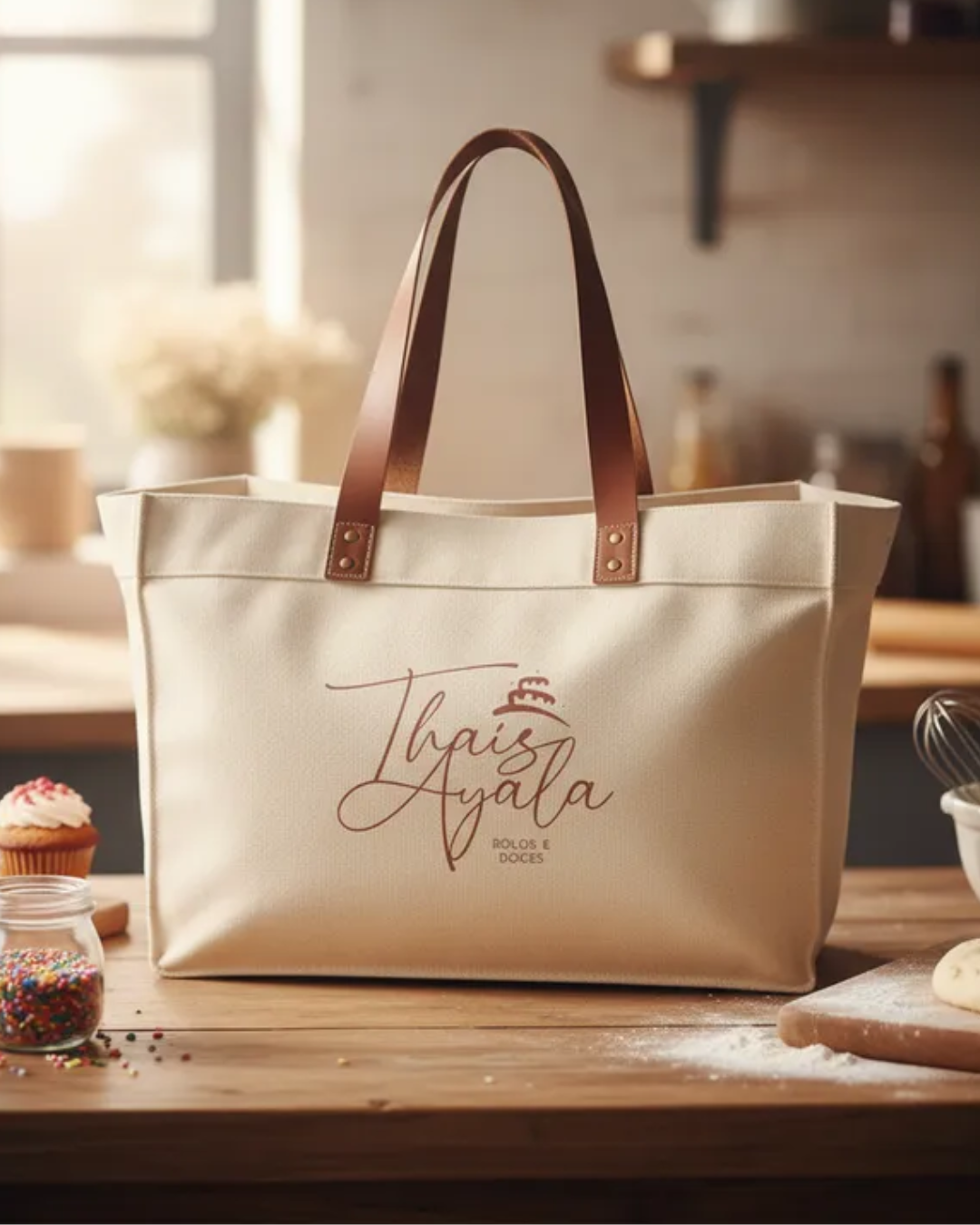 Sacola Doceira Grande Para Caixas Personalizada Em Lona